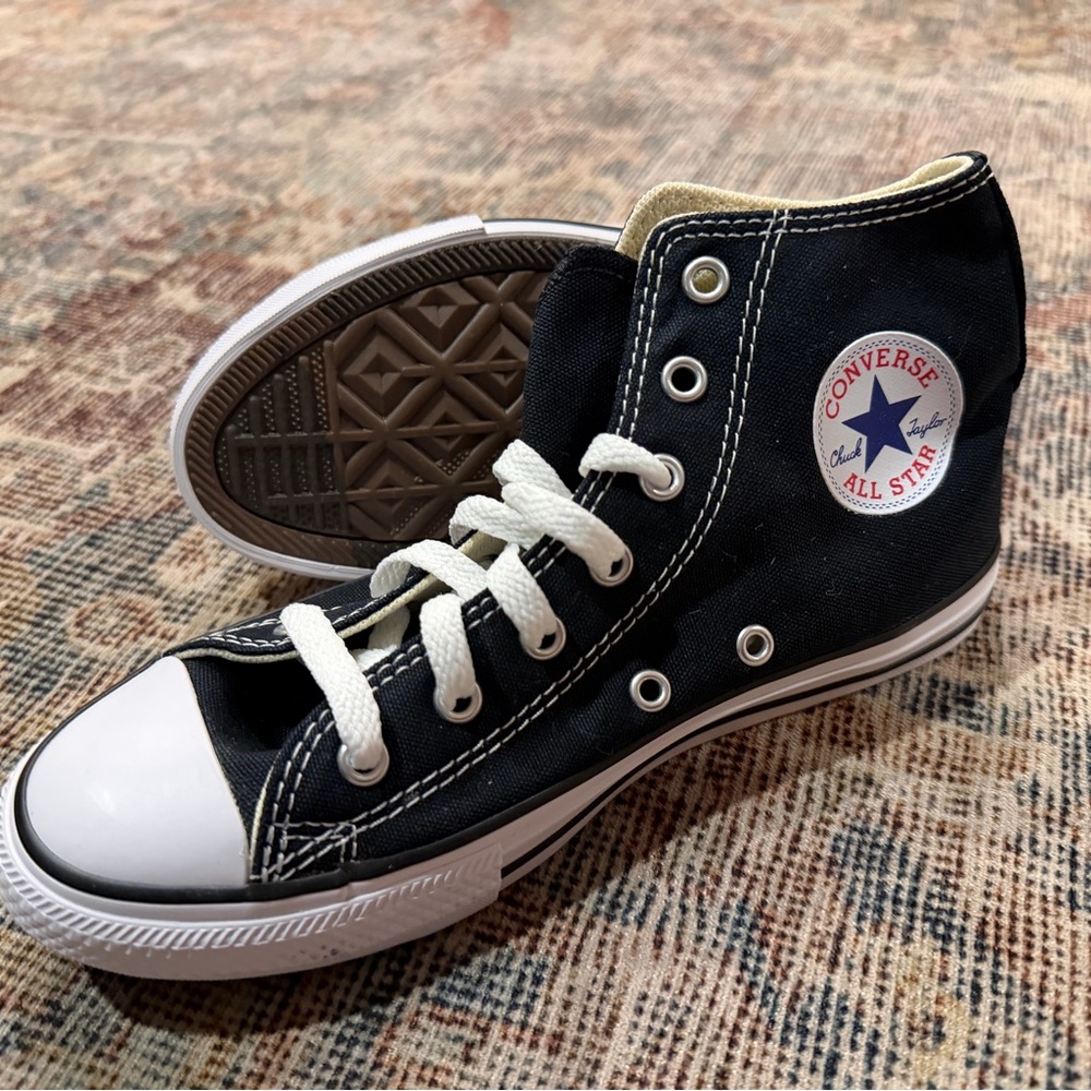 Youth Converse All Star Black Canvas Sneakers